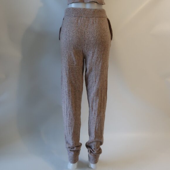 Womens 2PC The Bright Side Tan Speckled Knit Bralette Crop Tank & Jogger Pant S - Picture 10 of 14